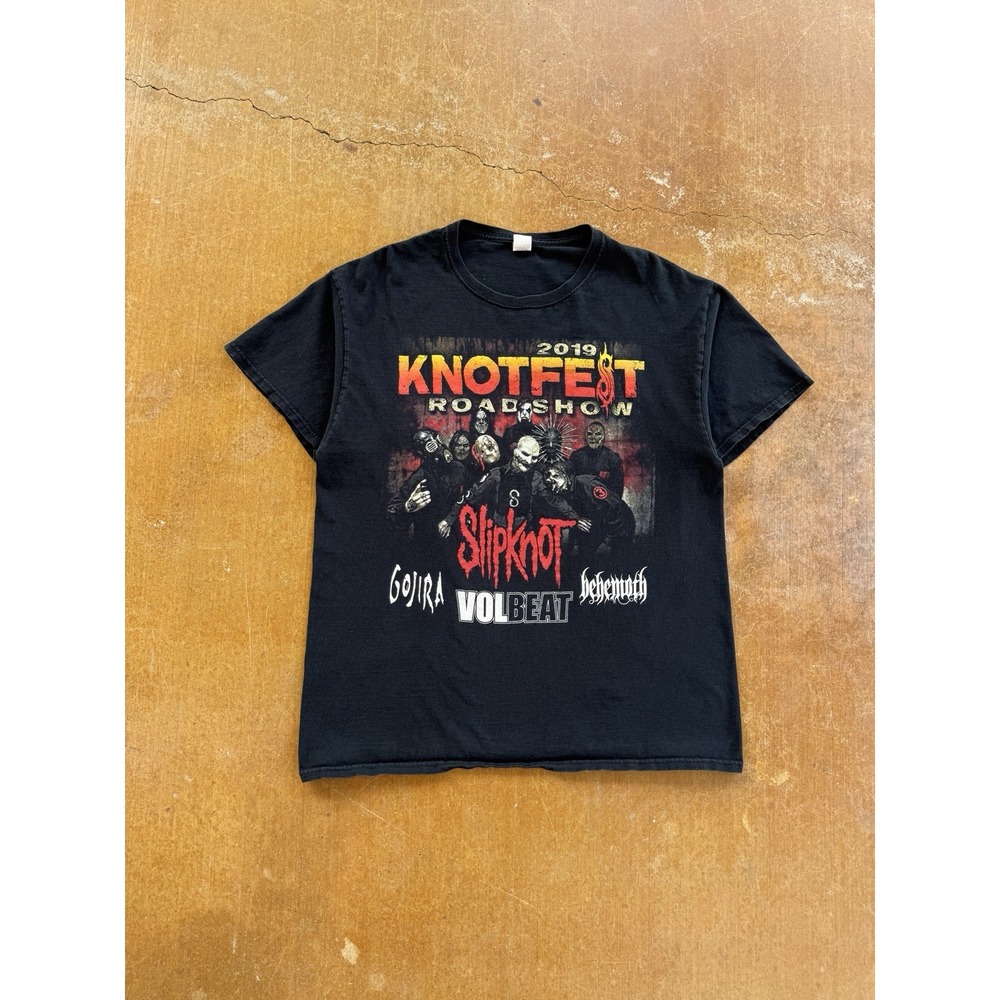 2019 Slipknot Knotfest Roadshow Volbeat Promo Heavy Metal Band T-Shirt L Black